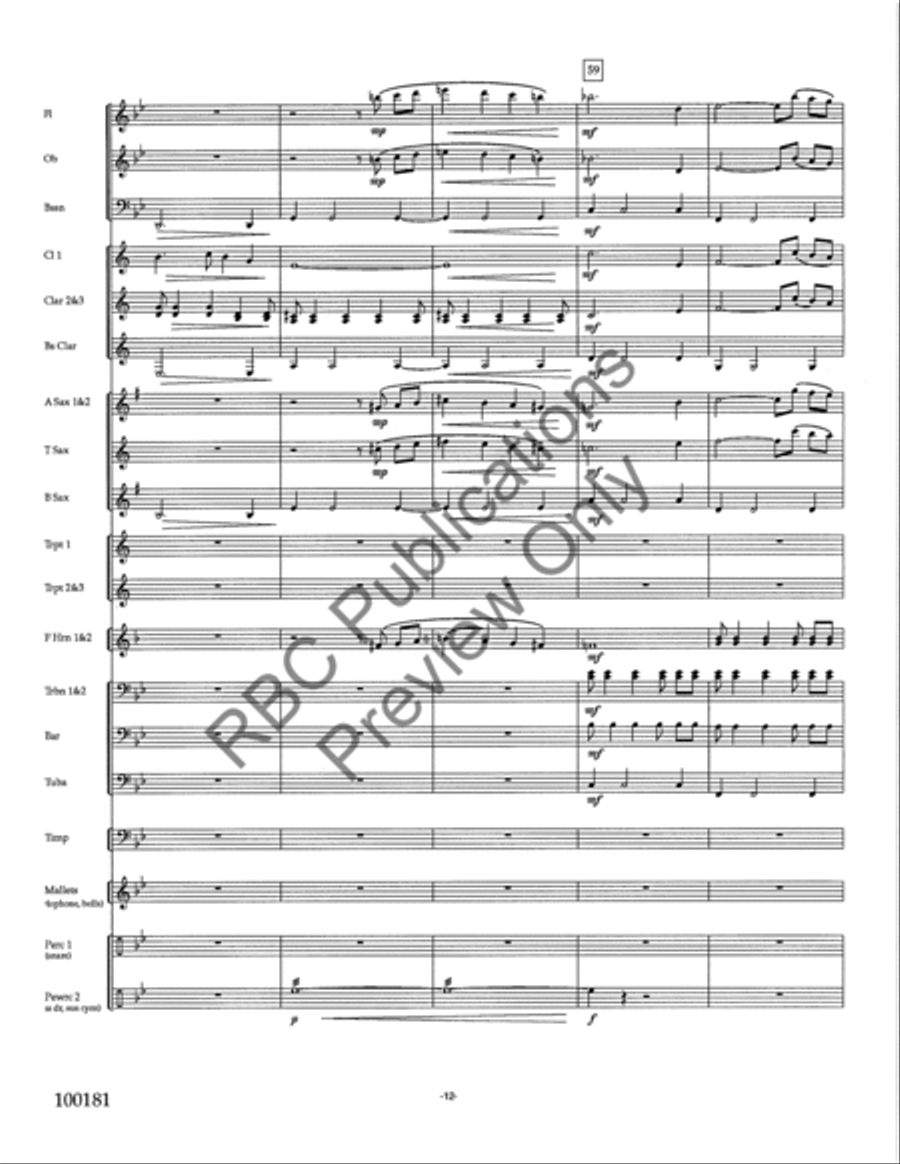 Symphonic Essay (Score) Concert Band scores gallery preview page 14
