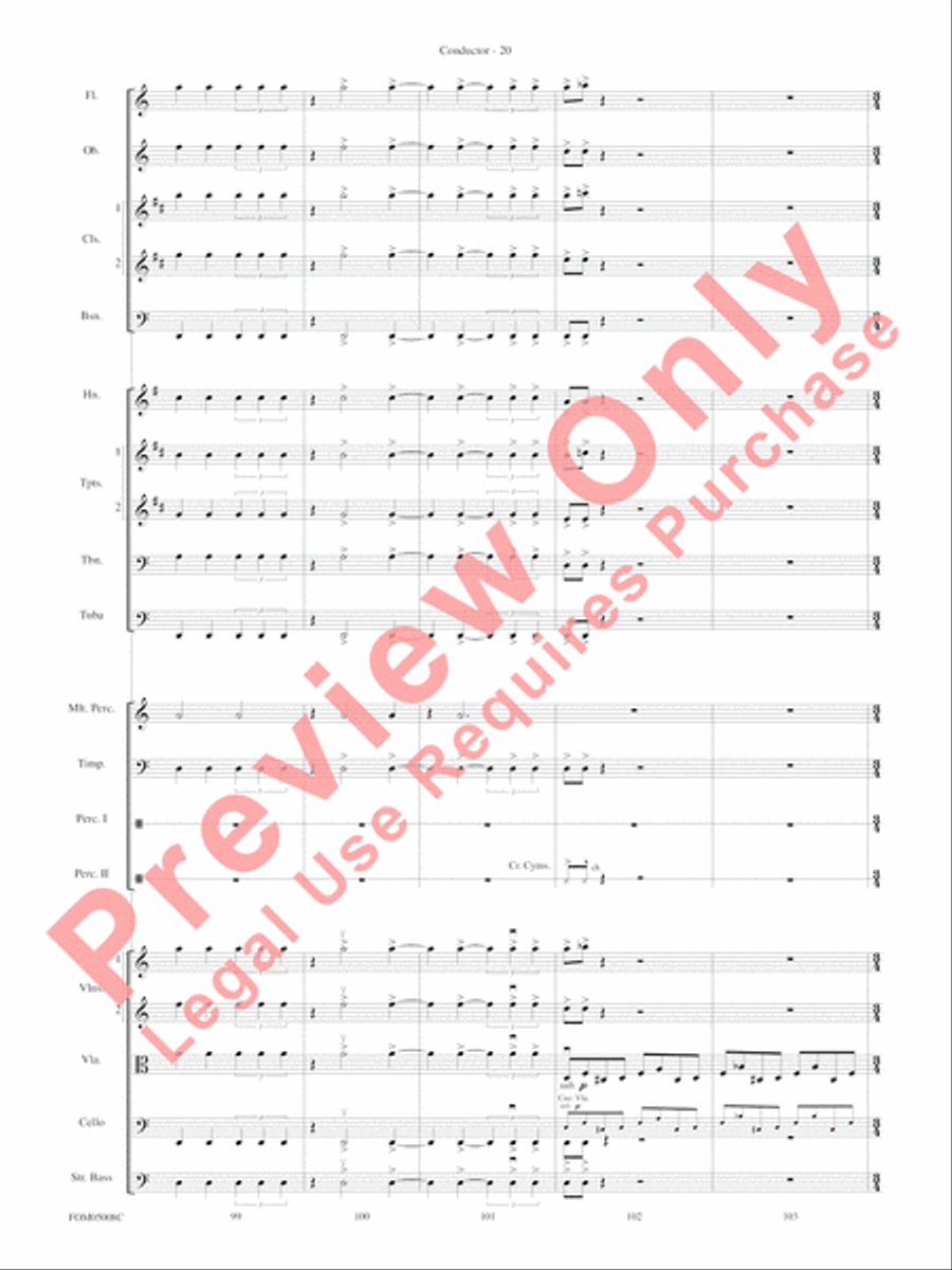 Battle of the Heroes (from Star Wars: Episode III Revenge of the Sith) Full Orchestra scores gallery preview page 23