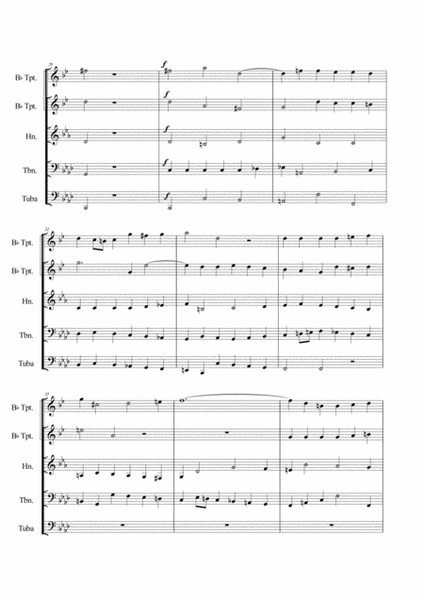 J.S.Bach - BWV 227 - 1. Jesu, meine Freude, 2. Es ist nun nichts - For Brass quintet - With Parts image number null