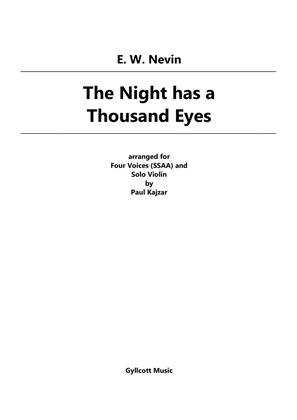 The Night has a Thousand Eyes (Four Voices SSAA and Solo Violin)