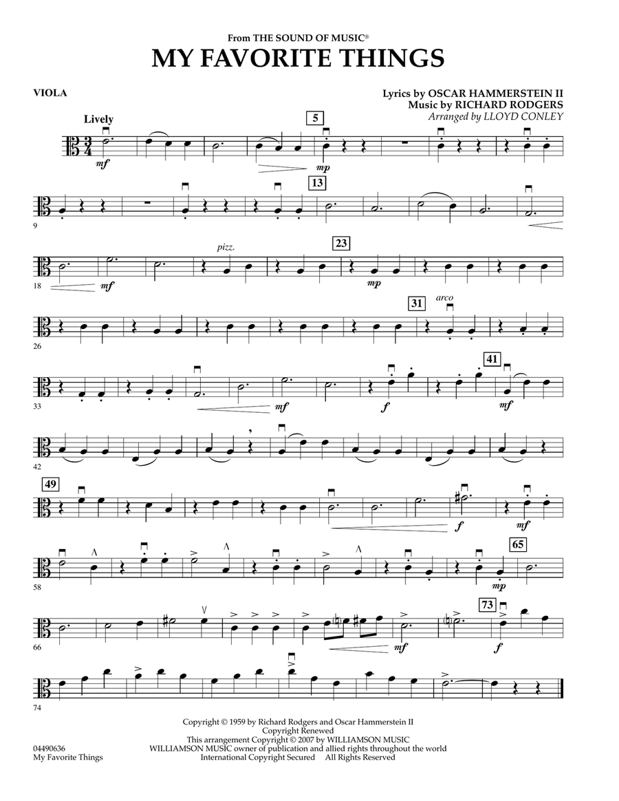 My Favorite Things - Viola Orchestra scores gallery preview page 1