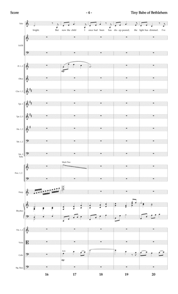 Tiny Babe of Bethlehem - Orchestral Score and Parts