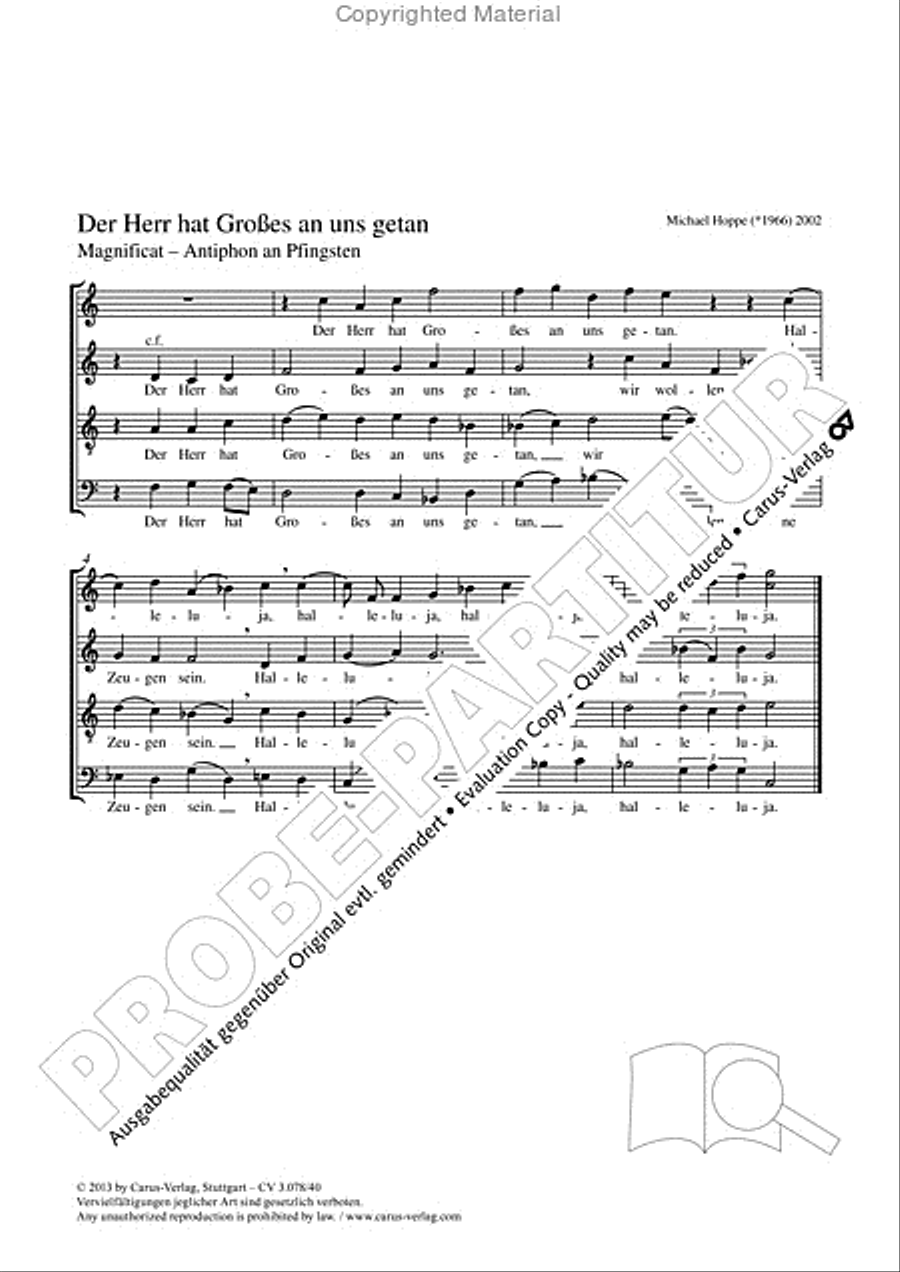 Der Herr hat grosses an uns getan 4-Part scores gallery preview page 2