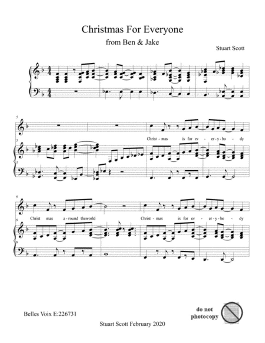 Christmas For Everyone Voice Solo scores gallery preview page 1