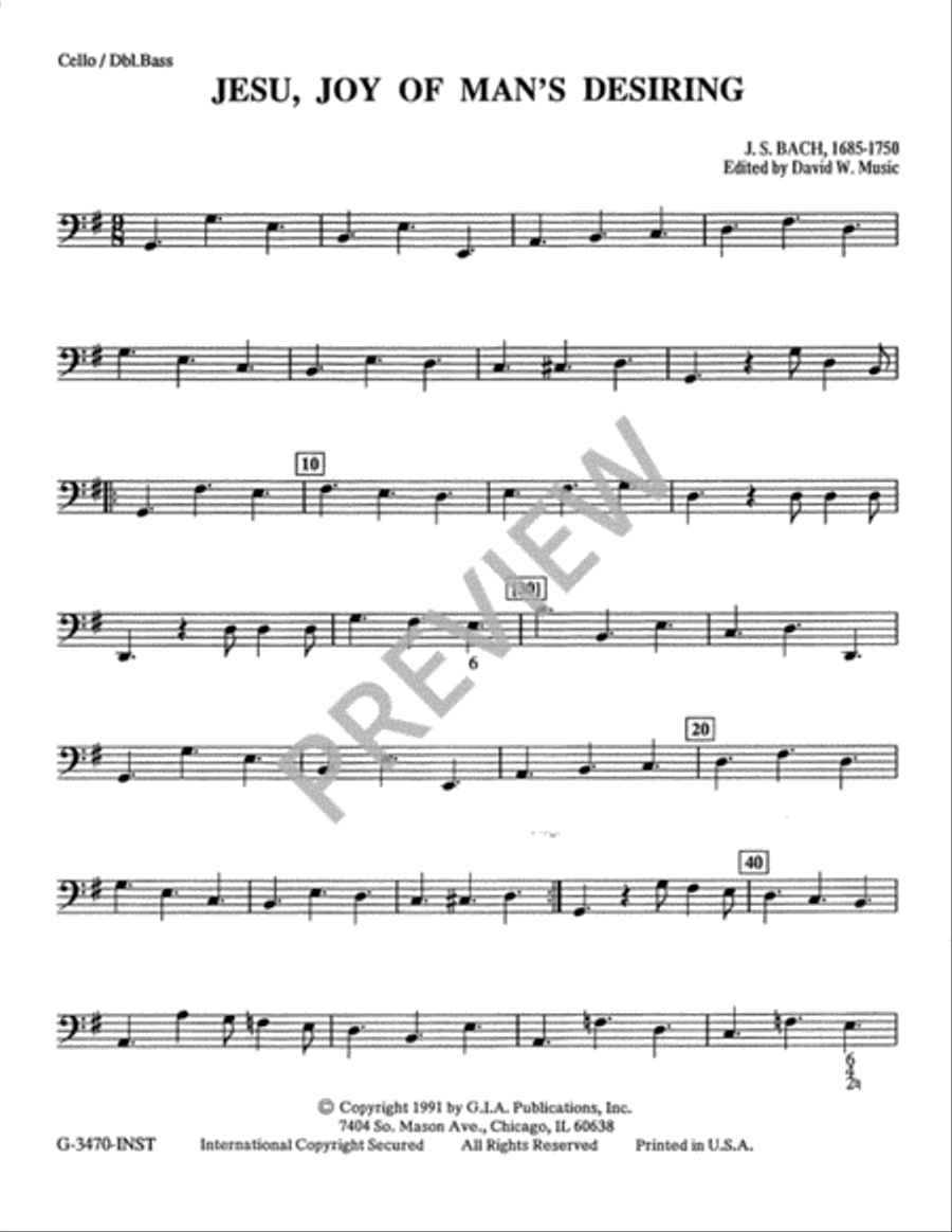 Jesu, Joy of Man's Desiring - Instrument edition Oboe scores gallery preview page 9