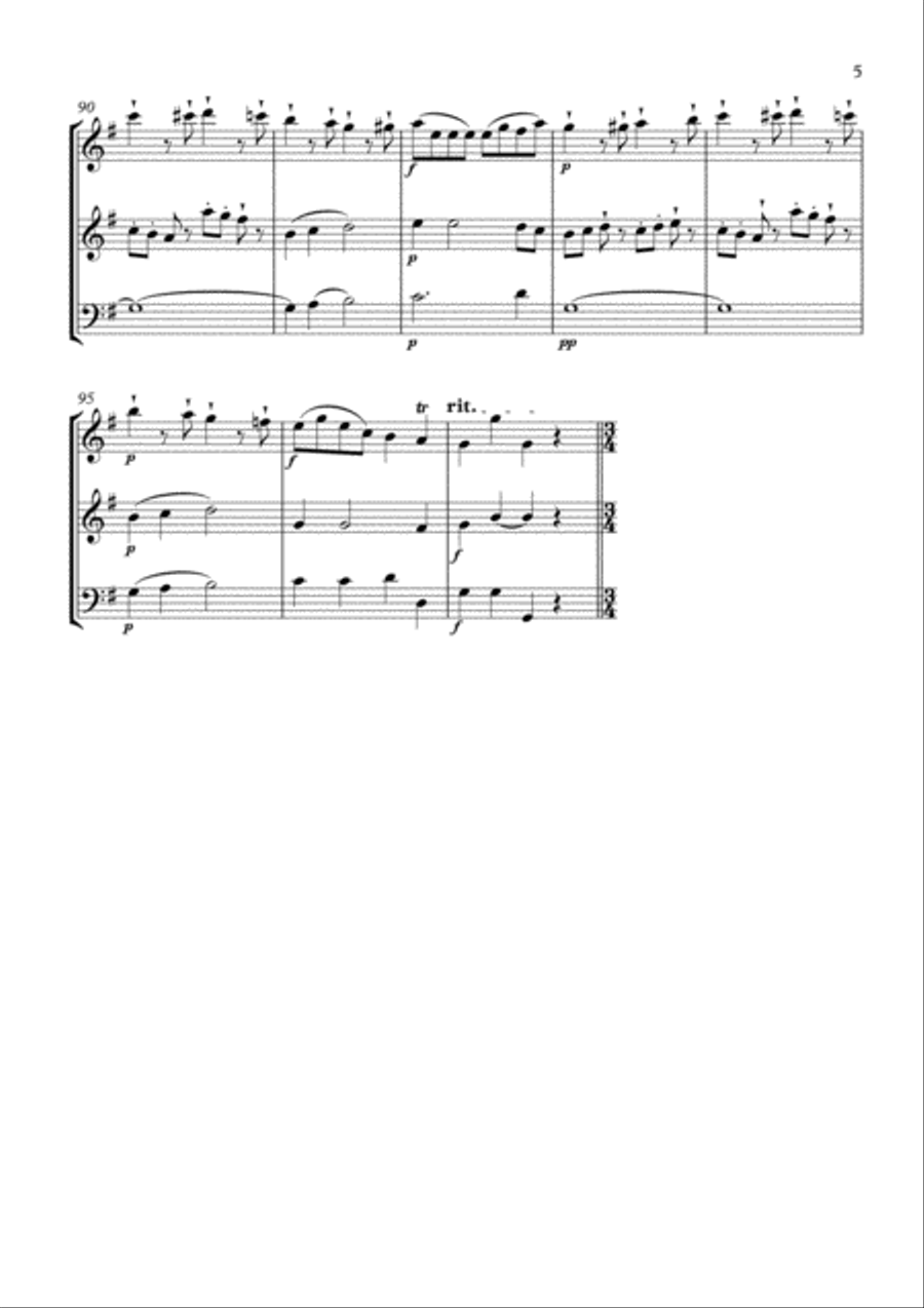 Woodwind trio by Giuseppe Cambini Woodwind Trio scores gallery preview page 5