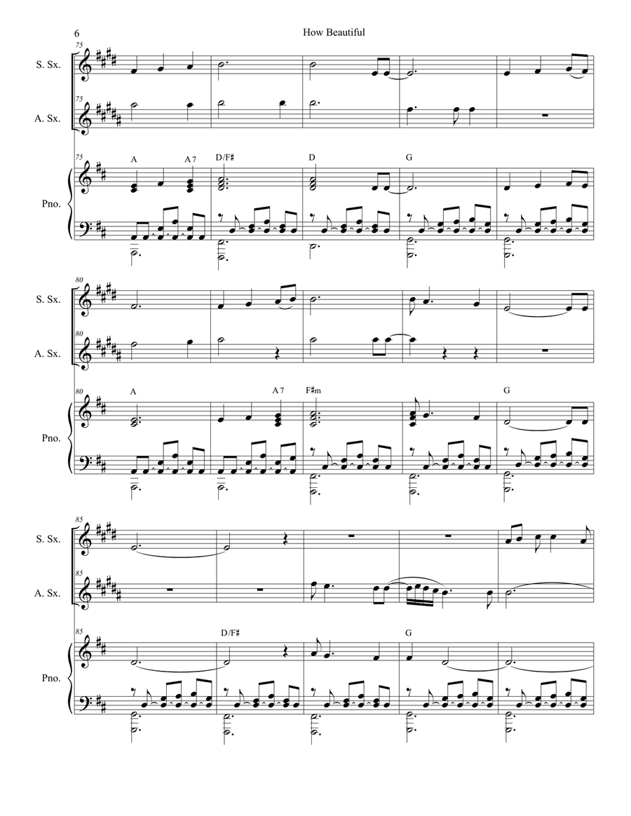 How Beautiful Woodwind Duet scores gallery preview page 6