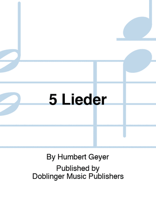 Book cover for 5 Lieder