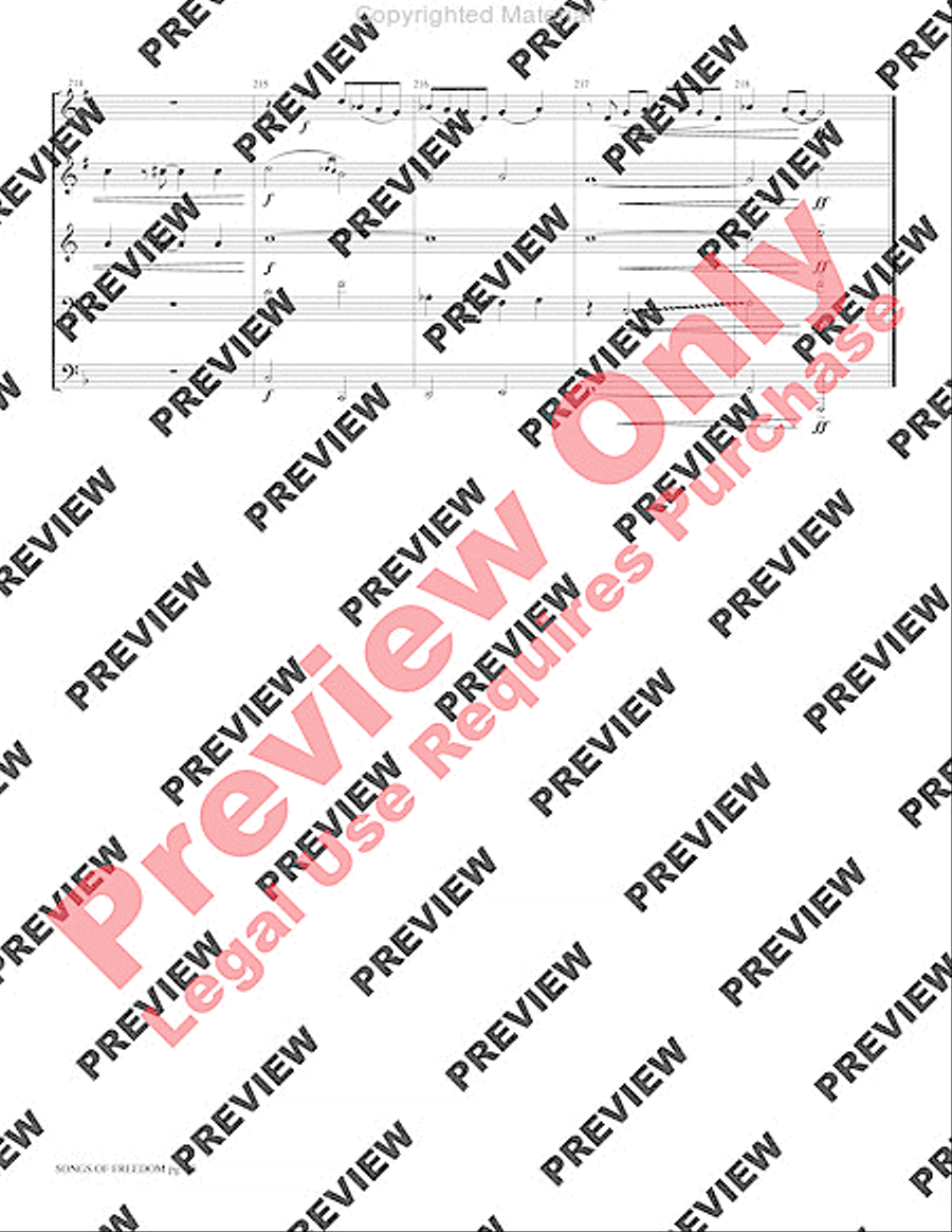 Songs of Freedom Songs of Freedom Brass Quintet scores gallery preview page 15