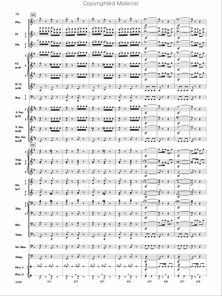 William Tell Overture Concert Band scores gallery preview page 75
