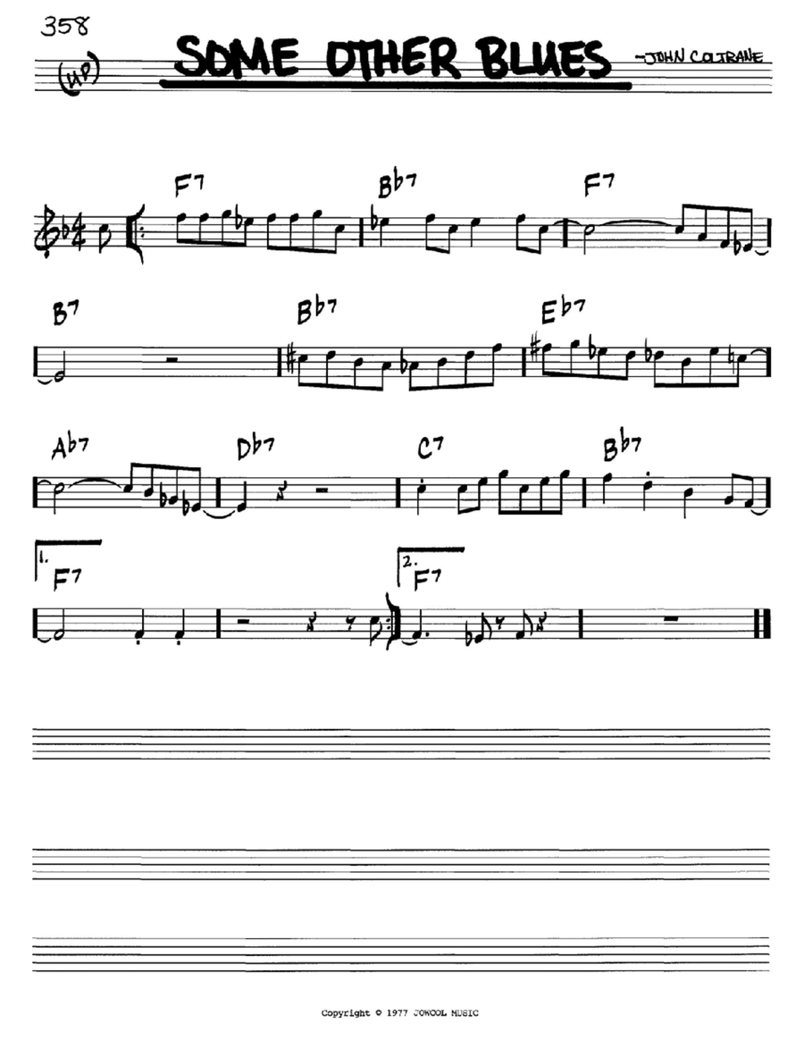 Some Other Blues Piano scores gallery preview page 1