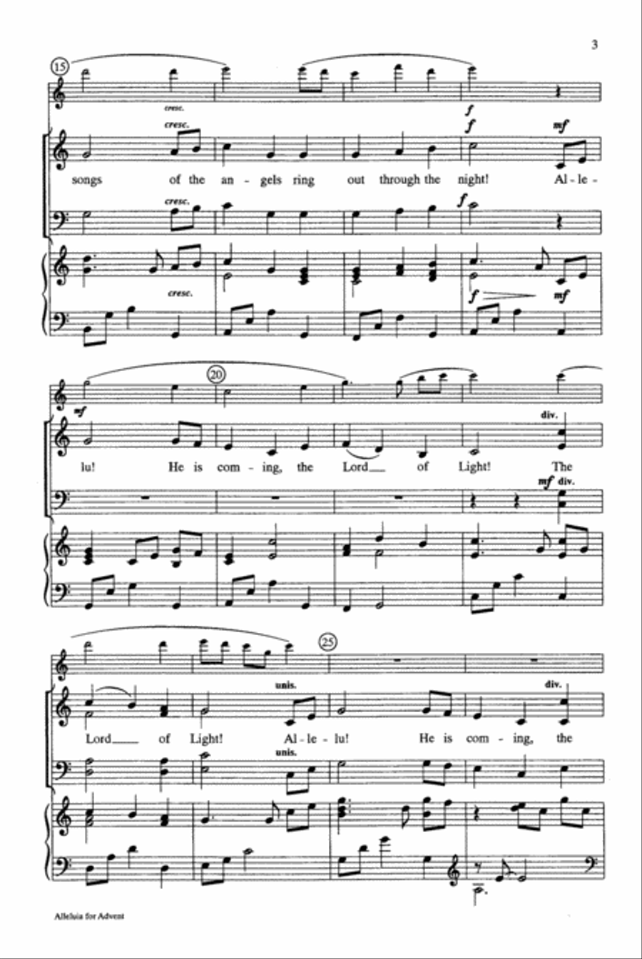 Alleluia for Advent 4-Part scores gallery preview page 3