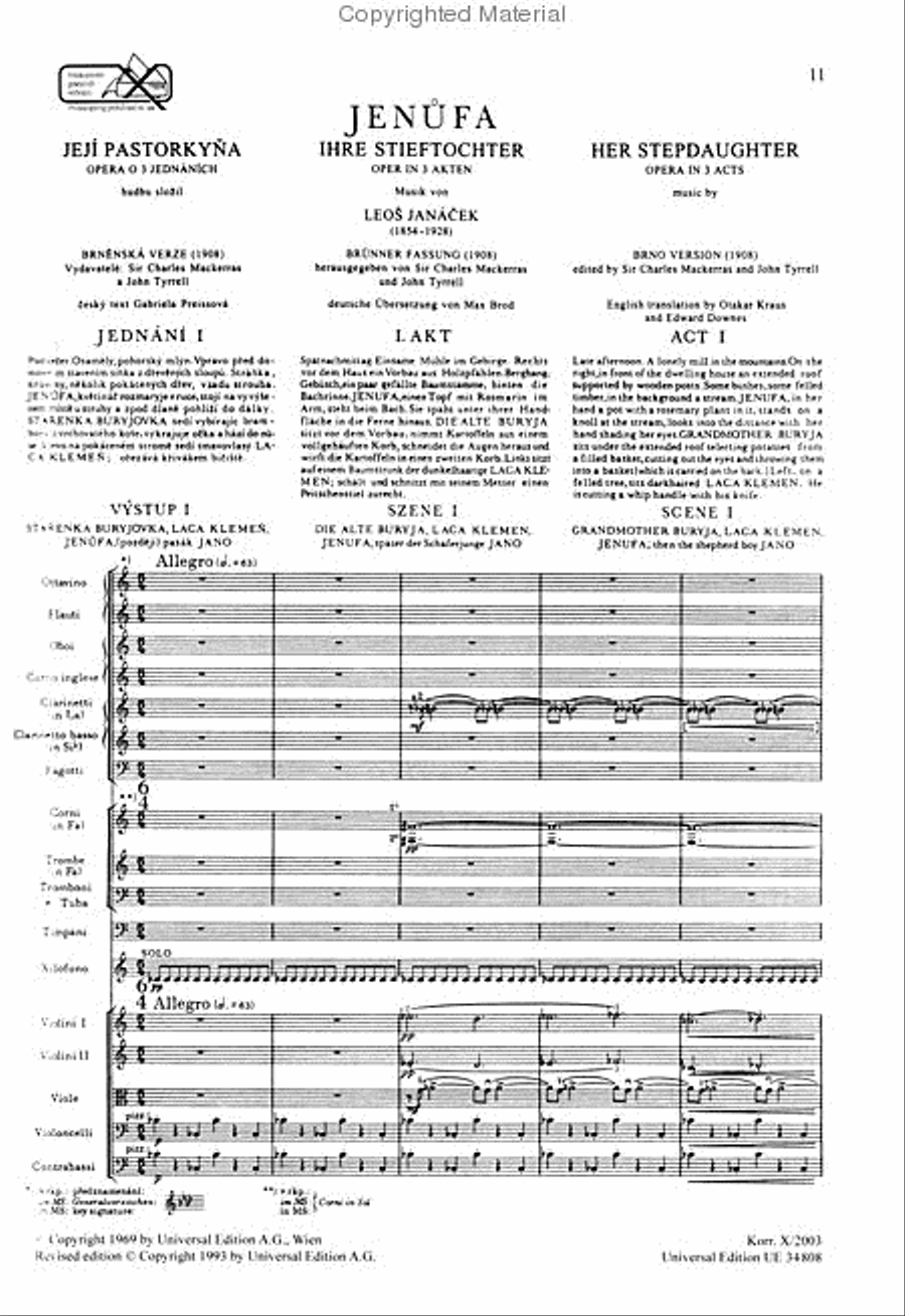 Jenufa Jenufa Choir scores gallery preview page 2