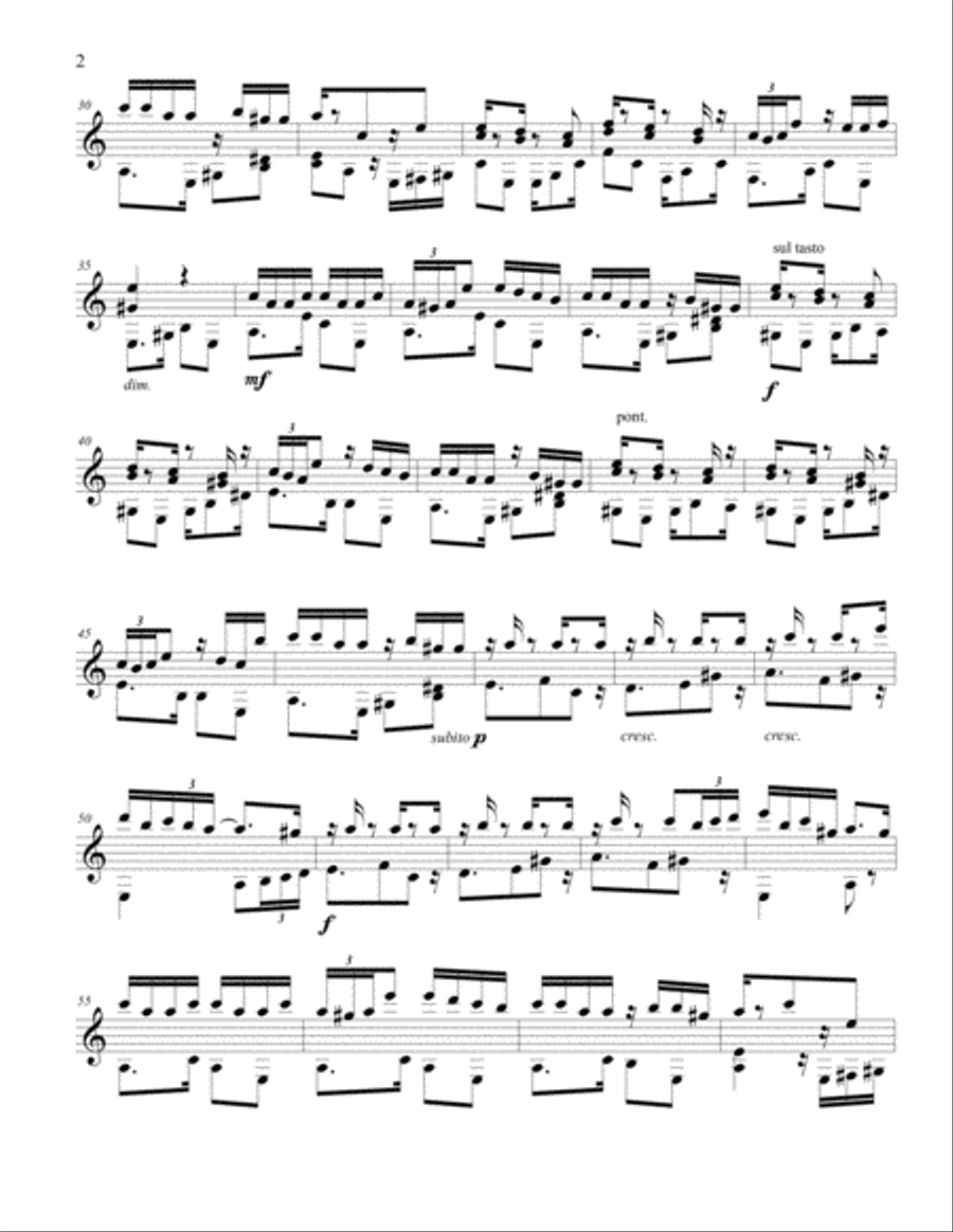 Tango de los Perros Classical Guitar scores gallery preview page 2