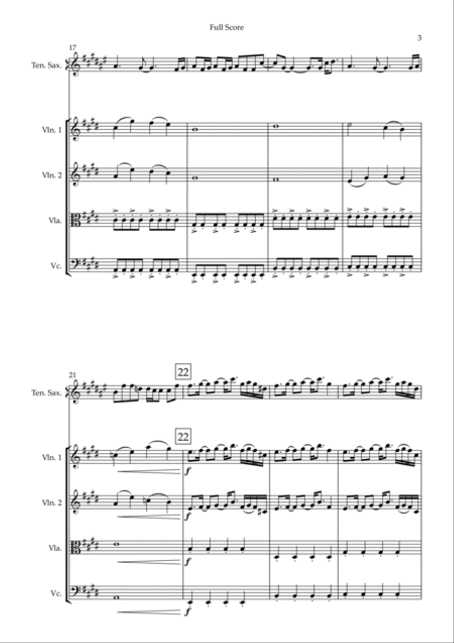 How Far I'll Go Small Ensemble scores gallery preview page 3
