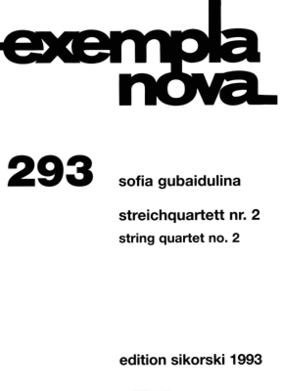 Sofia Gubaidulina – String Quartet No. 2 String Quartet scores gallery preview page 1