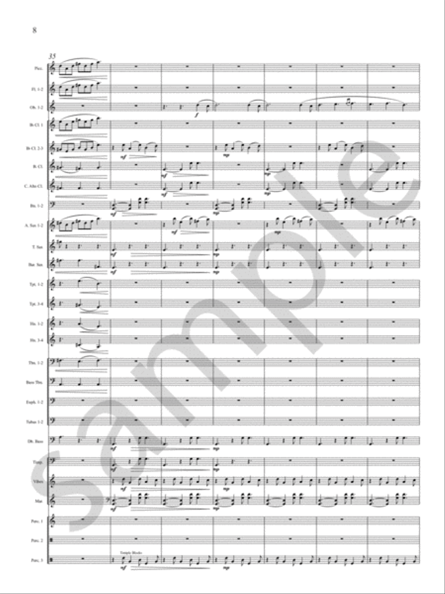 Visions (4. From Celestial Dancers) Concert Band scores gallery preview page 9