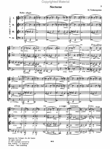 Sechs Quartette (Six Quartets) for Four Horns - Score and Parts