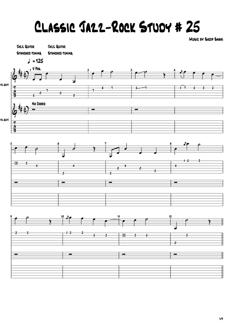 Classic Jazz Solo Study # 25