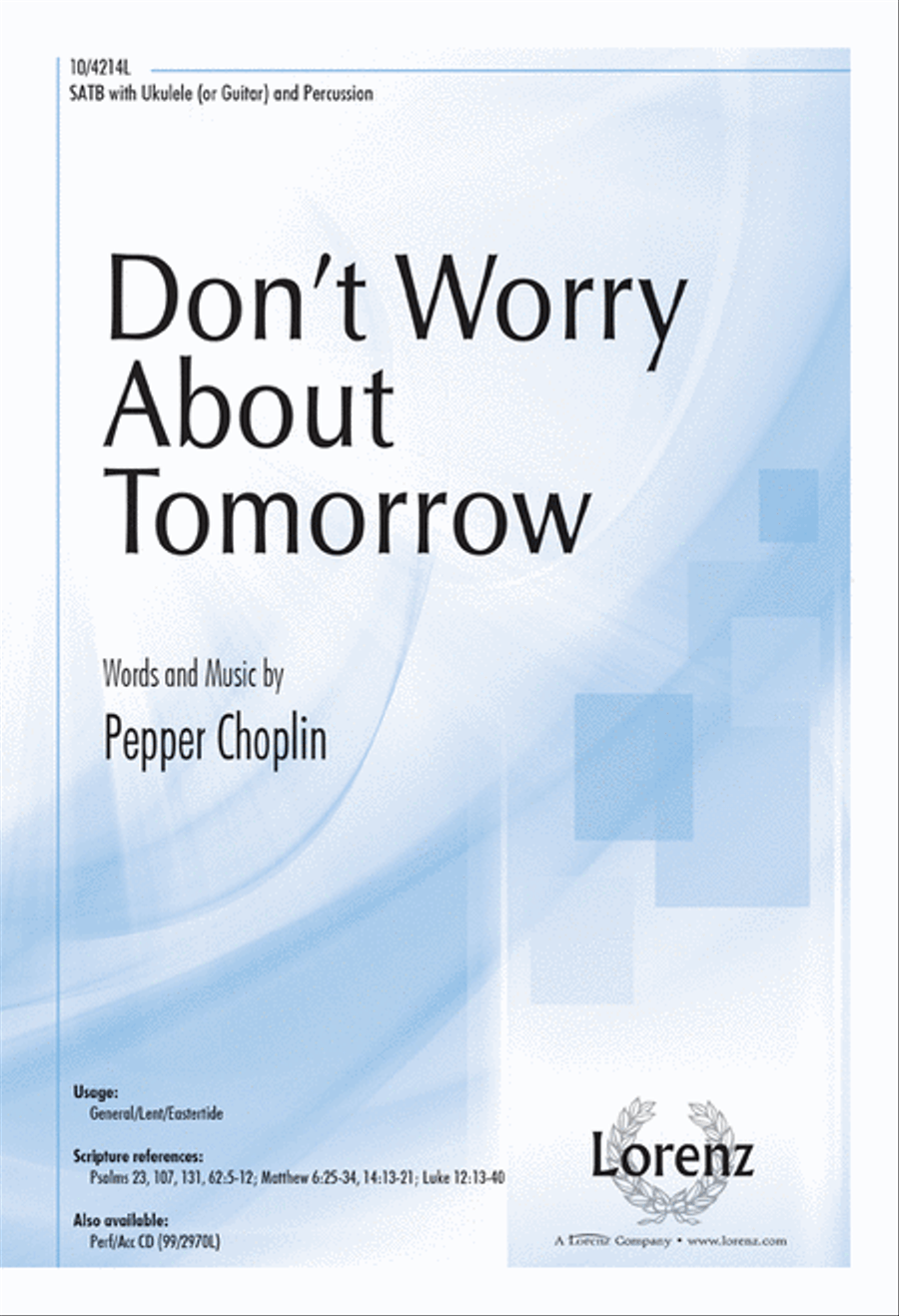Don't Worry About Tomorrow 4-Part scores gallery preview page 1