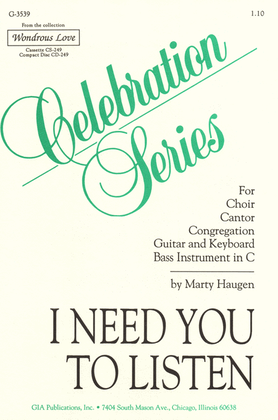 Book cover for I Need You to Listen