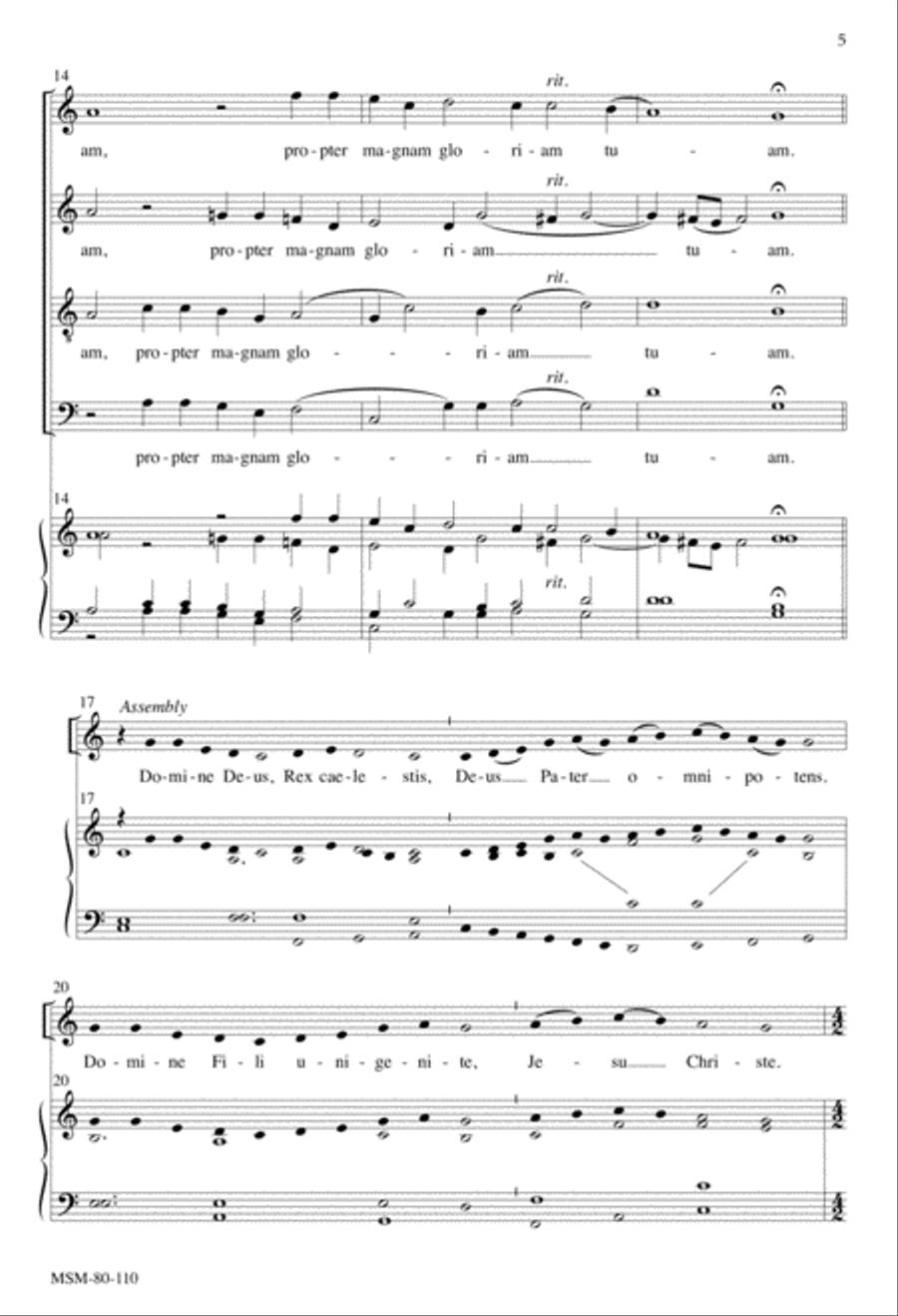 Gloria in excelsis Deo 4-Part scores gallery preview page 5
