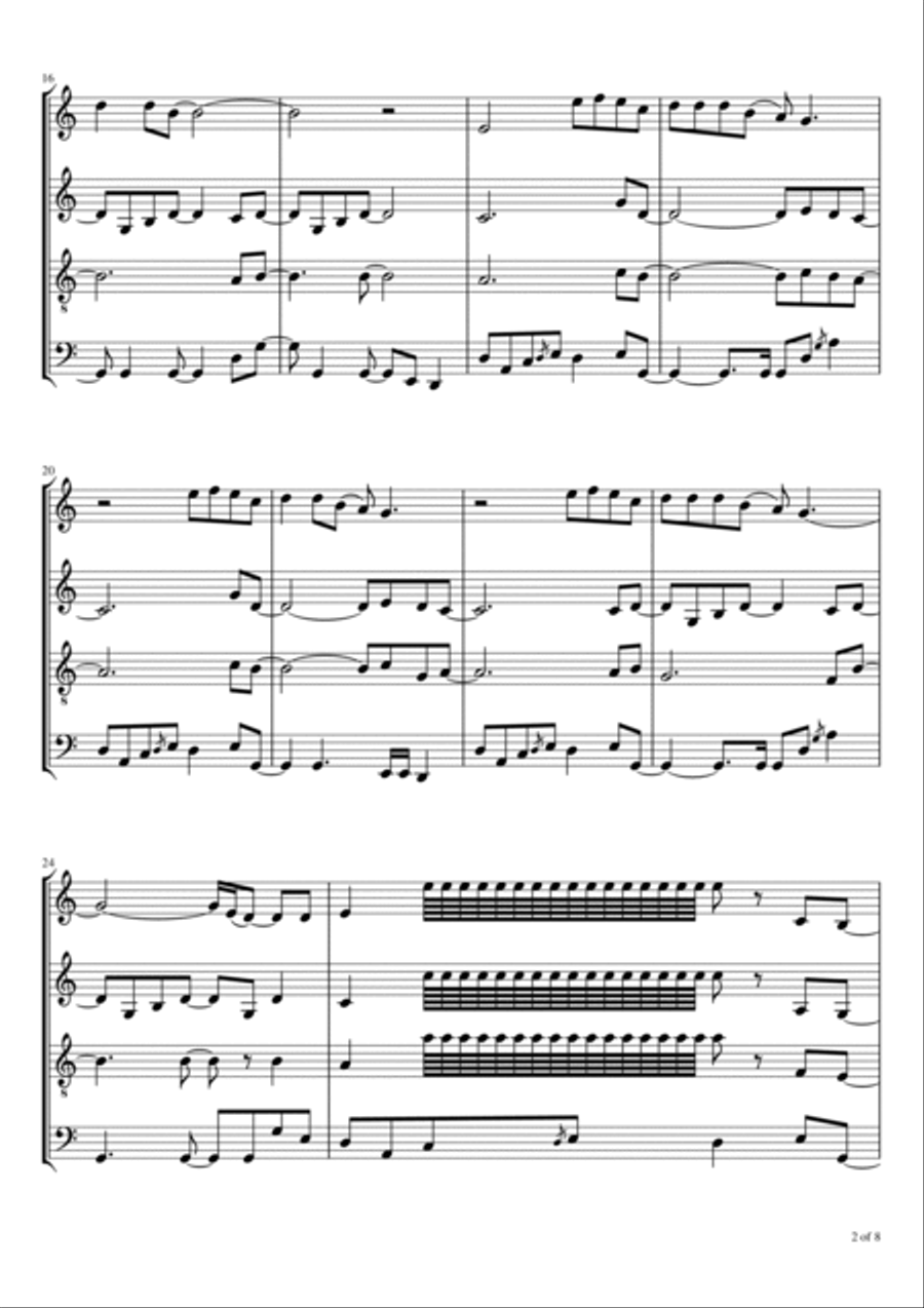 Holding Back The Years Woodwind Quartet scores gallery preview page 3