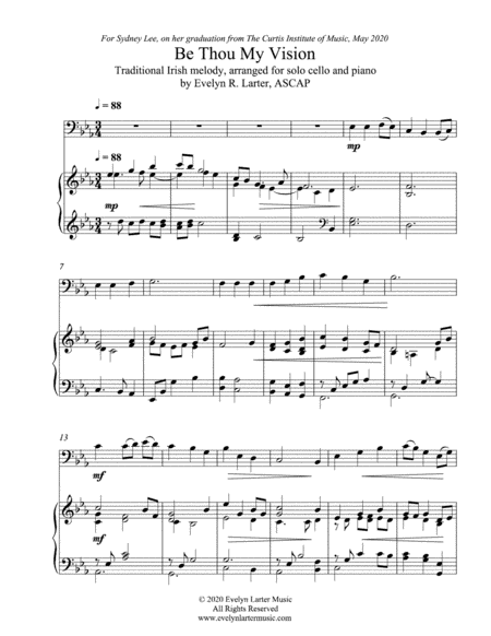 Still Be My Vision: Hymn Arrangements for Solo Cello and Piano image number null