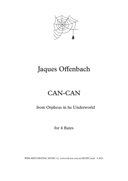 CAN-CAN from Orpheus in the Underworld for 4 flutes - OFFENBACH image number null