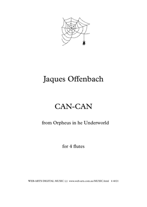 CAN-CAN from Orpheus in the Underworld for 4 flutes - OFFENBACH