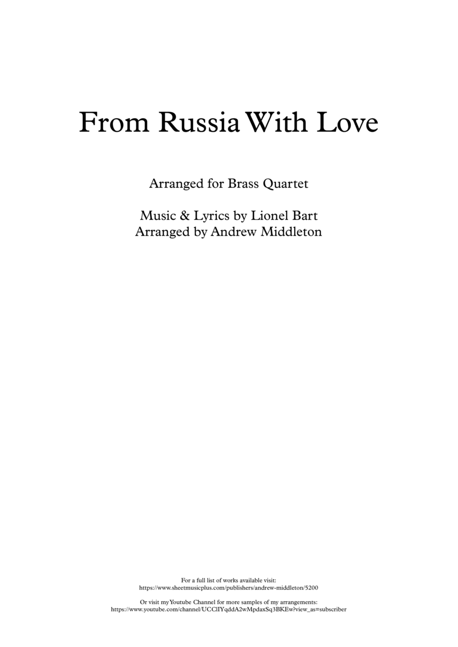From Russia With Love Brass Ensemble scores gallery preview page 1