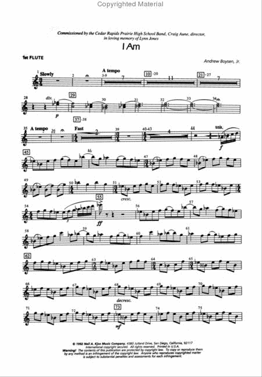 I Am Concert Band scores gallery preview page 3