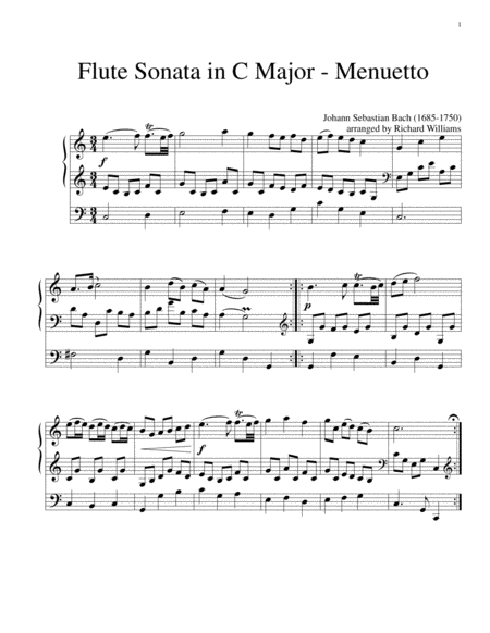 Menuet from Flute Sonata in C