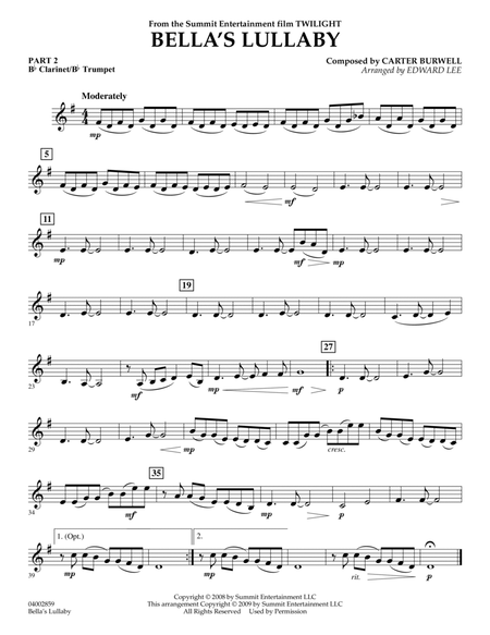 Bella's Lullaby (from "Twilight") - Pt.2 - Bb Clarinet/Bb Trumpet