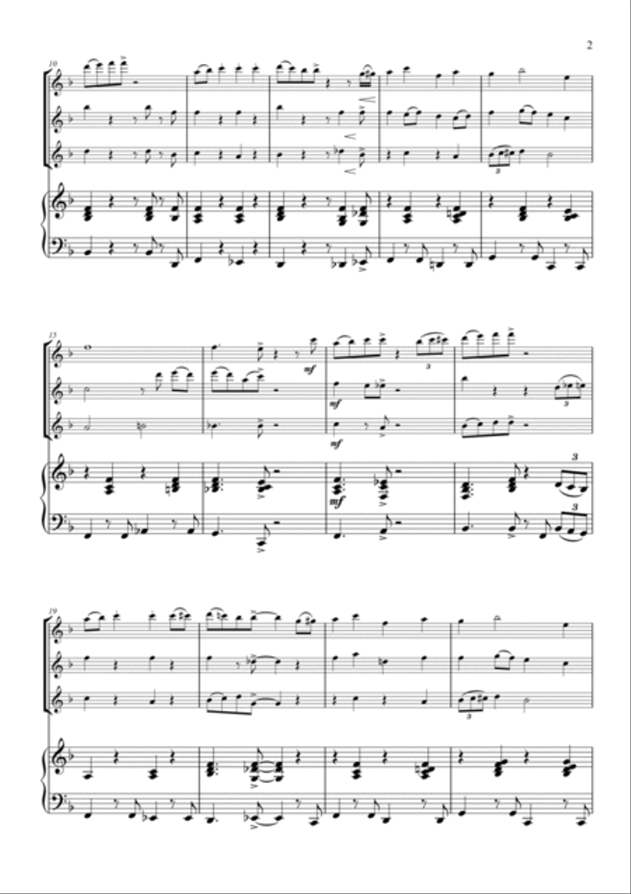 Santa Claus Is Comin' To Town Woodwind Ensemble scores gallery preview page 3