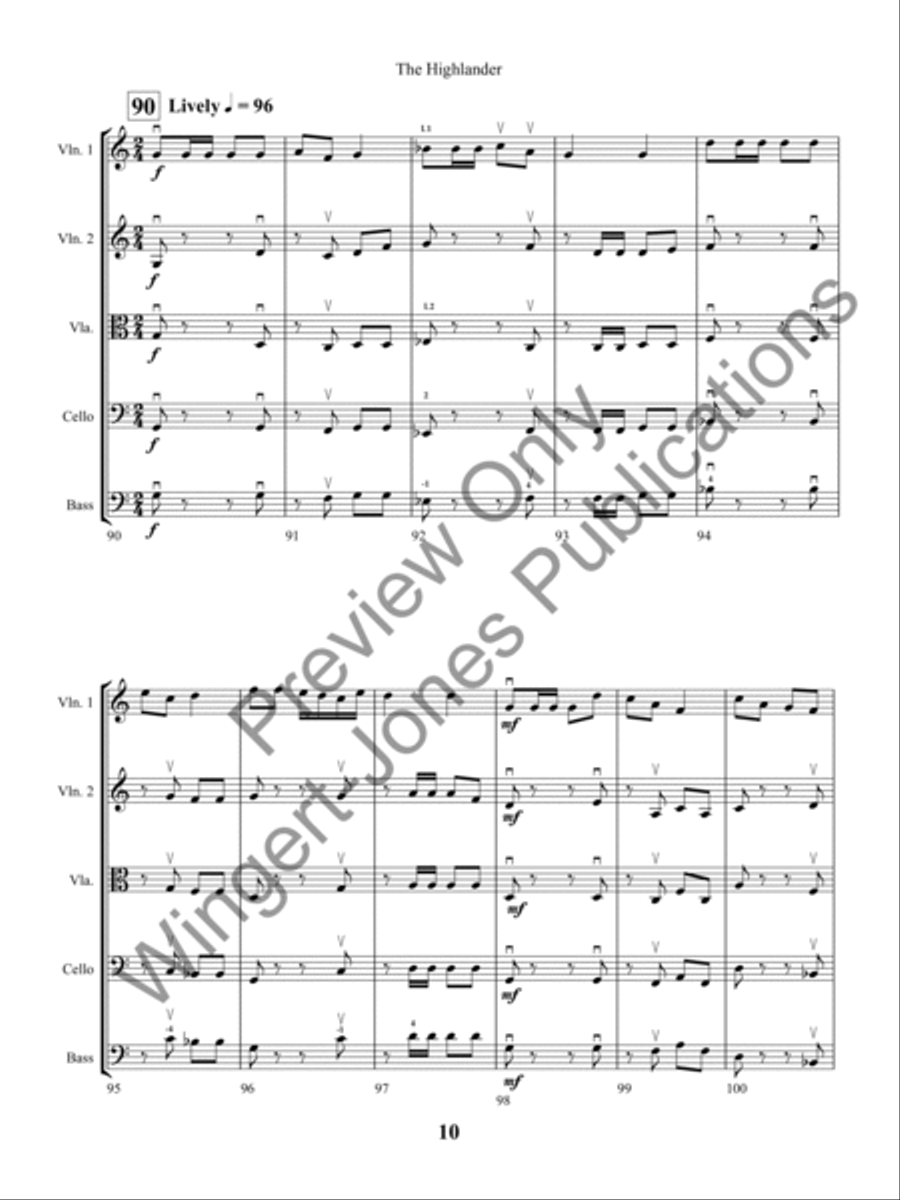 The Highlander (Score) String Orchestra scores gallery preview page 13