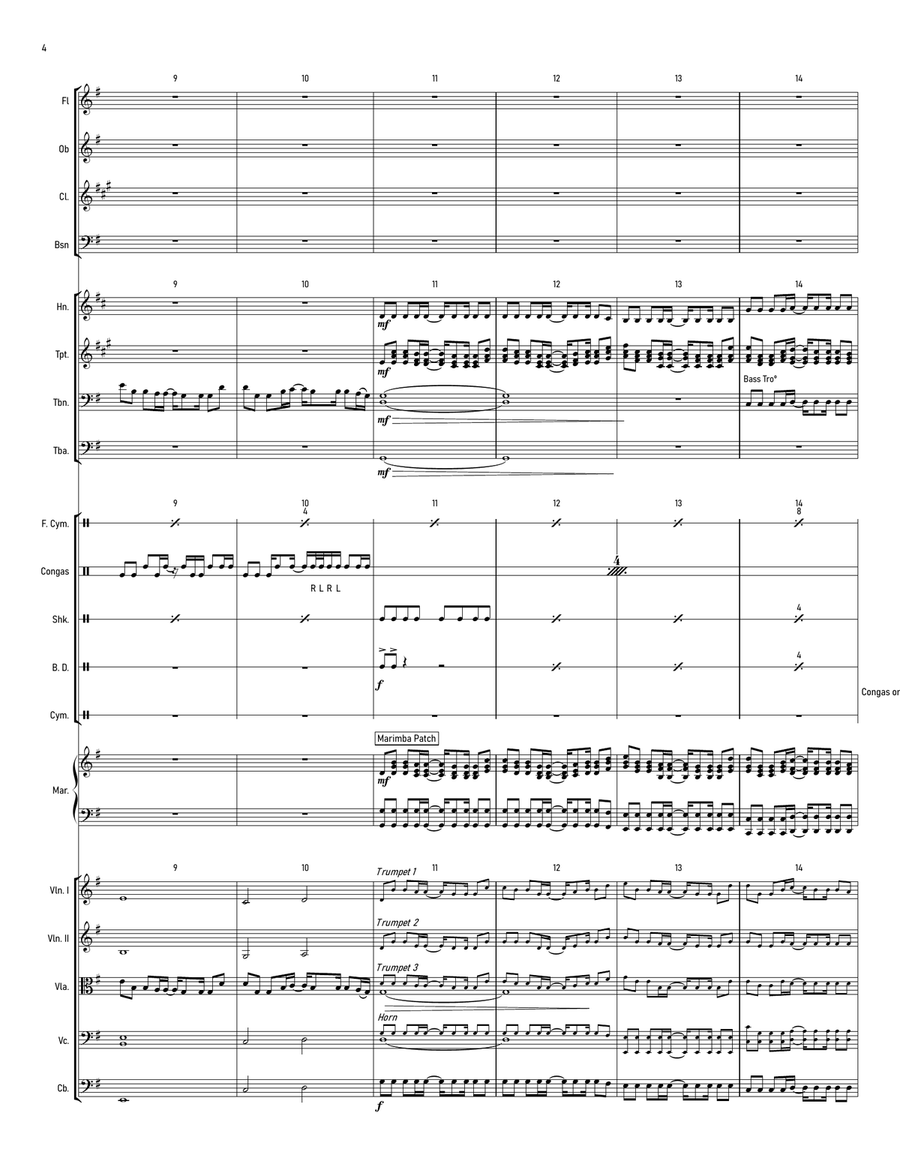 Baba Yetu Full Orchestra scores gallery preview page 5