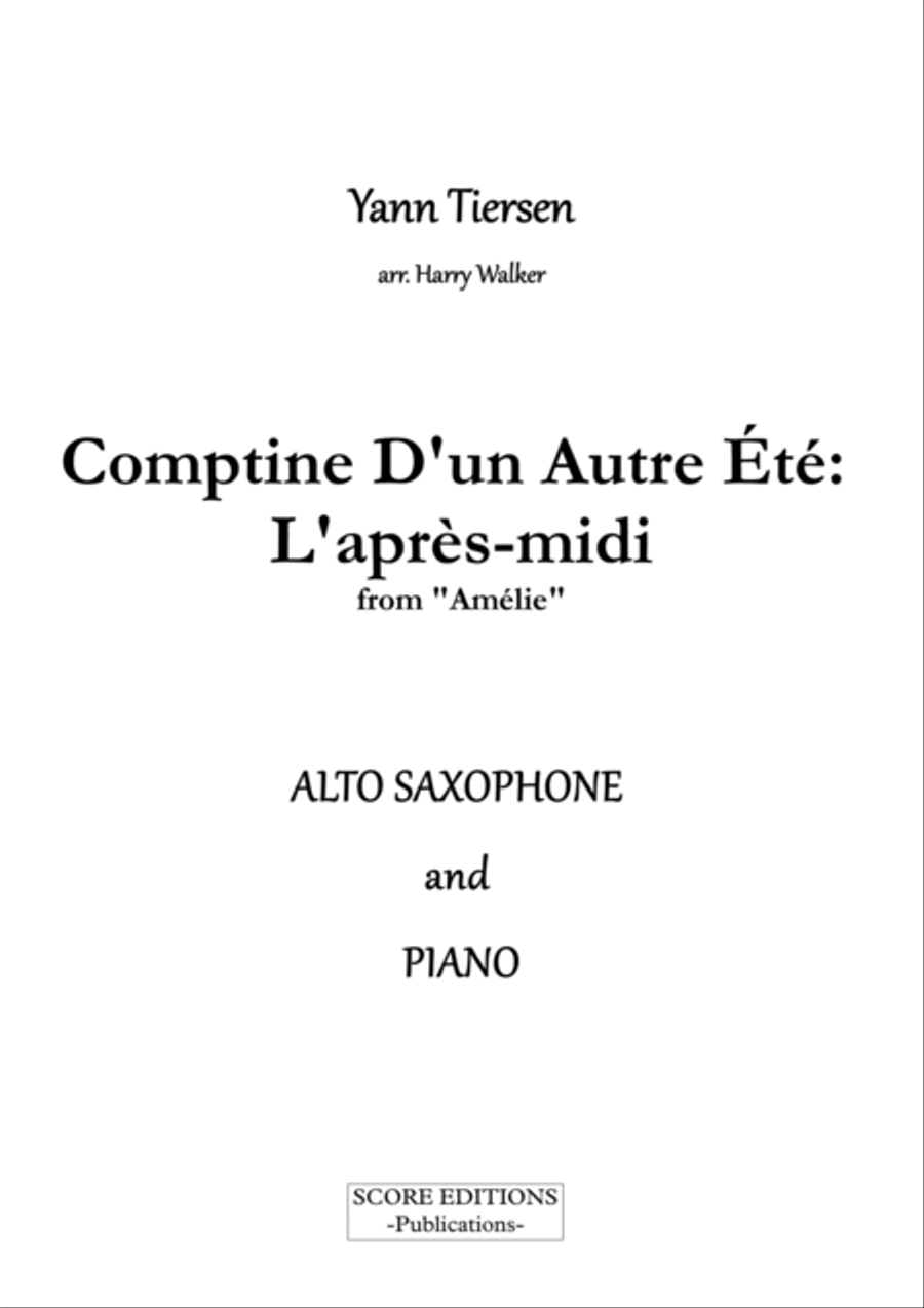 Comptine D'un Autre Été: L'après-Midi Chamber Music scores gallery preview page 2