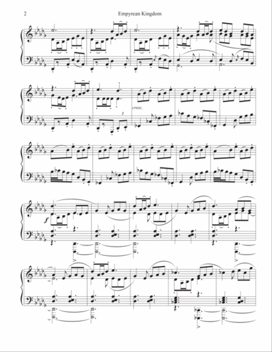 Empyrean Kingdom Empyrean Kingdom Piano Solo scores gallery preview page 2