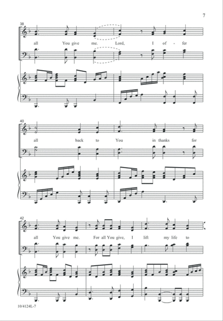 A Servant in Your Heavenly House 4-Part scores gallery preview page 7