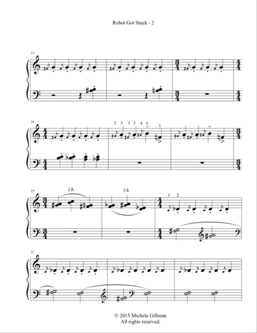 Robot Got Stuck Robot Got Stuck Piano Solo scores gallery preview page 2