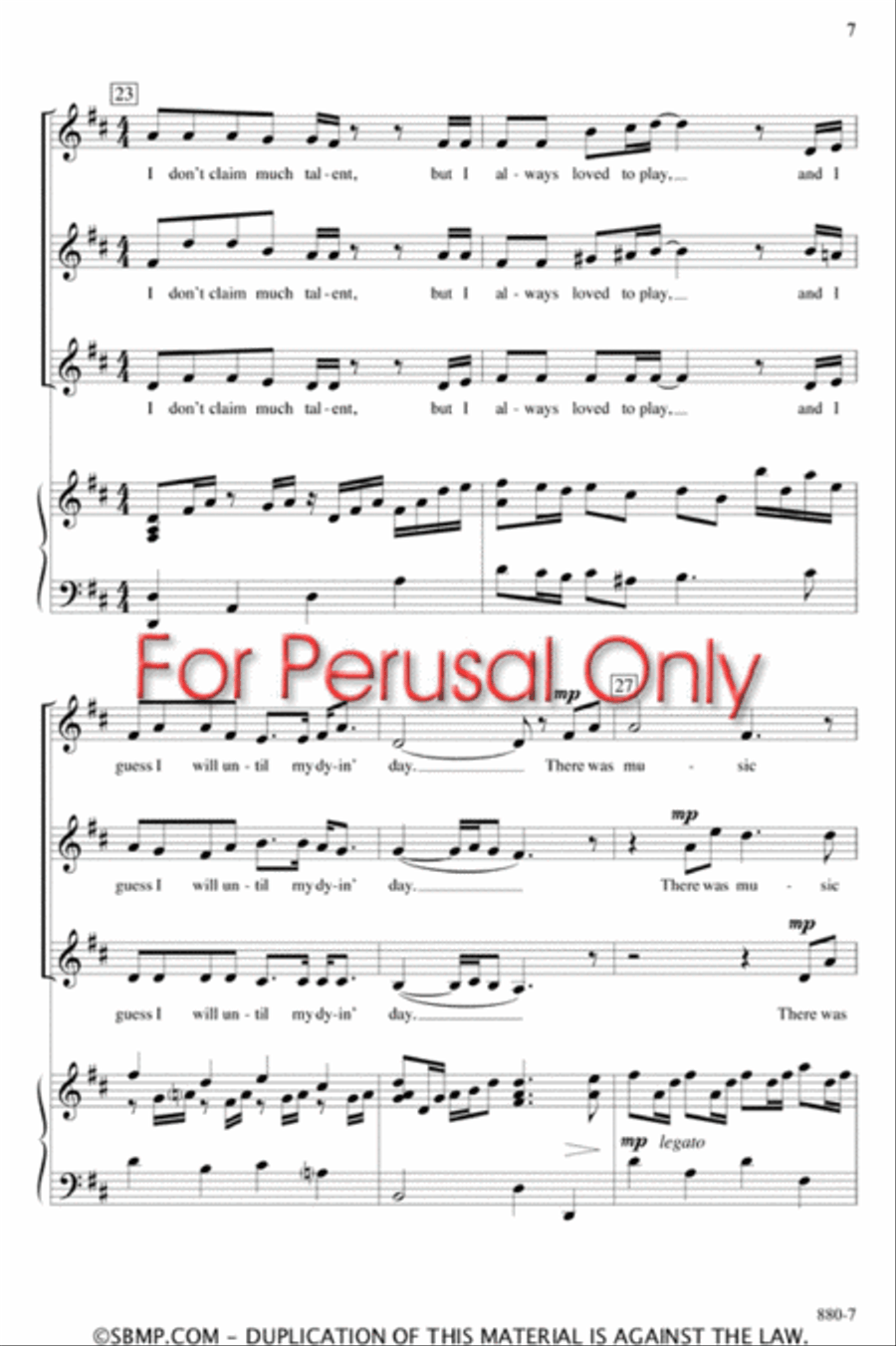 Music in My Mother's House - SSAA Octavo SSAA scores gallery preview page 6