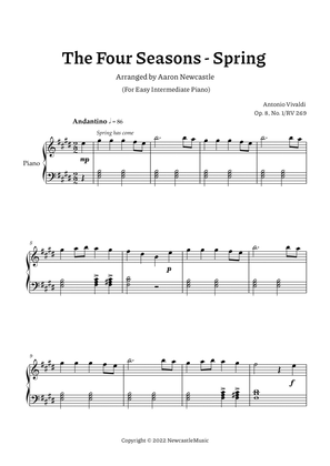 Book cover for Vivaldi, Spring (The Four Seasons) — Easy Intermediate Piano