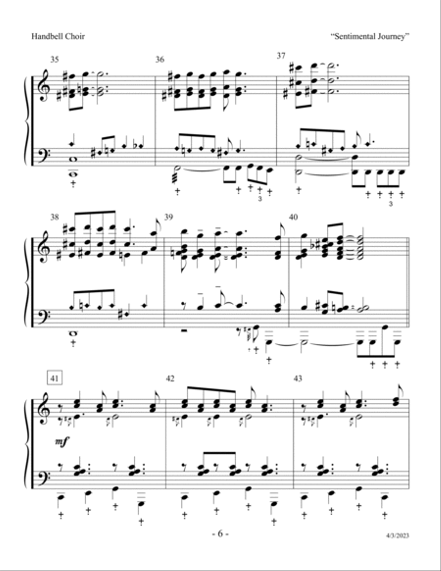 Sentimental Journey Piano, Vocal, Guitar scores gallery preview page 6