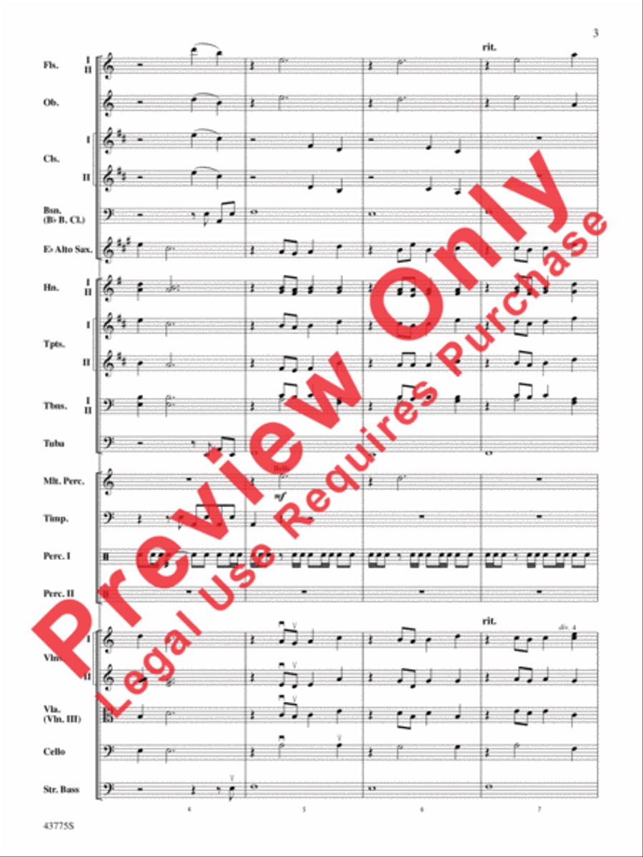 Ancient Echoes of Time Full Orchestra scores gallery preview page 4