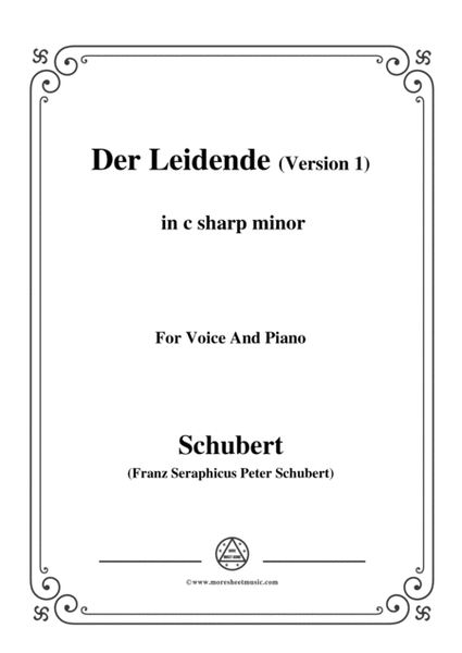 Schubert-Der Leidende (The Sufferer,Version 1),D.432,in c sharp minor,for Voice&Piano image number null