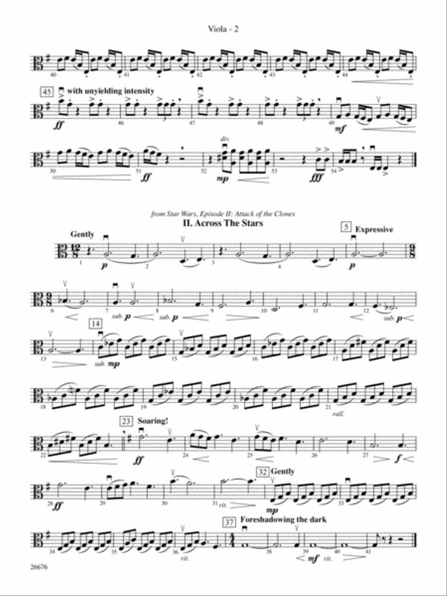 Suite from the Star Wars Epic -- Part I: Viola Full Orchestra scores gallery preview page 2