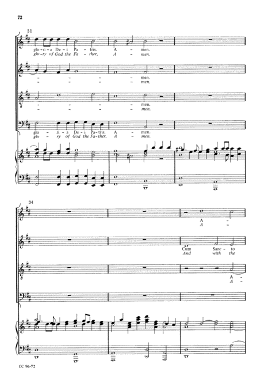 Gloria Gloria 4-Part scores gallery preview page 73