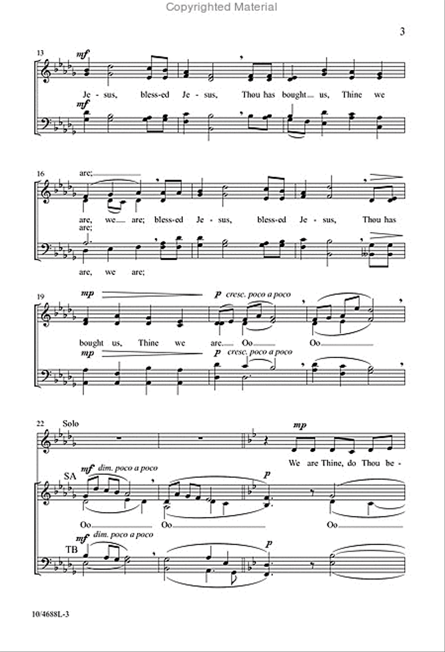Savior, Like a Shepherd Lead Us 4-Part scores gallery preview page 3