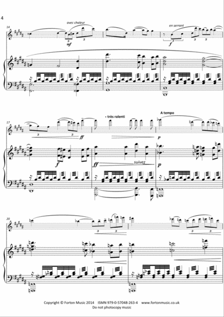 Trois Pieces Flute scores gallery preview page 4